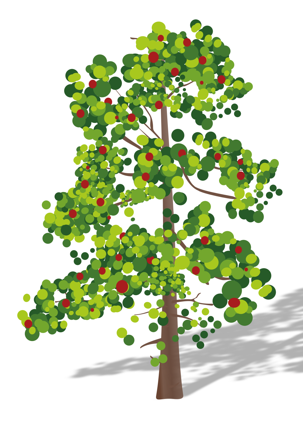 OnlineLabels Clip Art - Tree With Flowers